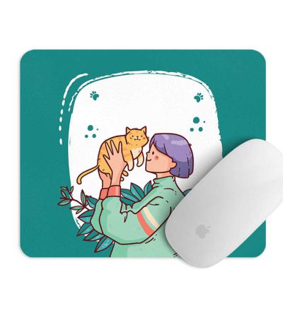 پد موس مستر پیکد طرح گربه و دختر کد PCD-MP1007