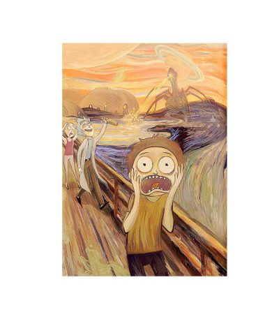 متال پوستر مستر پیکد طرح شب پر ستاره ric & morty scarry night کد PCD-MB1005