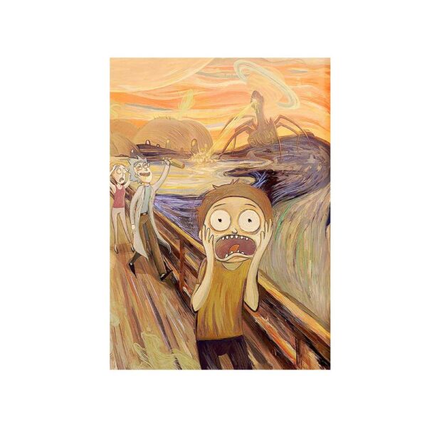 متال پوستر مستر پیکد طرح شب پر ستاره ric & morty scarry night کد PCD-MB1005