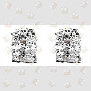 ماگ مستر پیکد طرح گربه سیاه سفید کد PCD-MU1033-d
