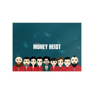 متال پوستر مستر پیکد طرح خانه کاغذی یا سرقت پول Money Heist کد PCD-MB1243