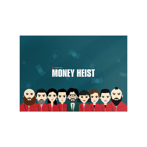 متال پوستر مستر پیکد طرح خانه کاغذی یا سرقت پول Money Heist کد PCD-MB1243