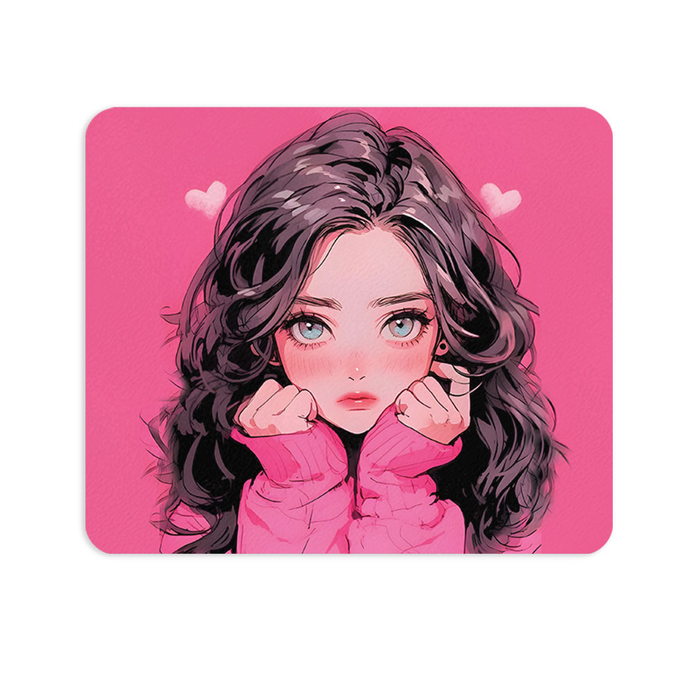 PCD-MP1322 ماوس پد پیکد طرح دختر صورتی Pink Girl کد PCD-MP1322 - Image 1